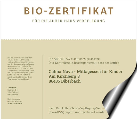 Bio Zertifikat